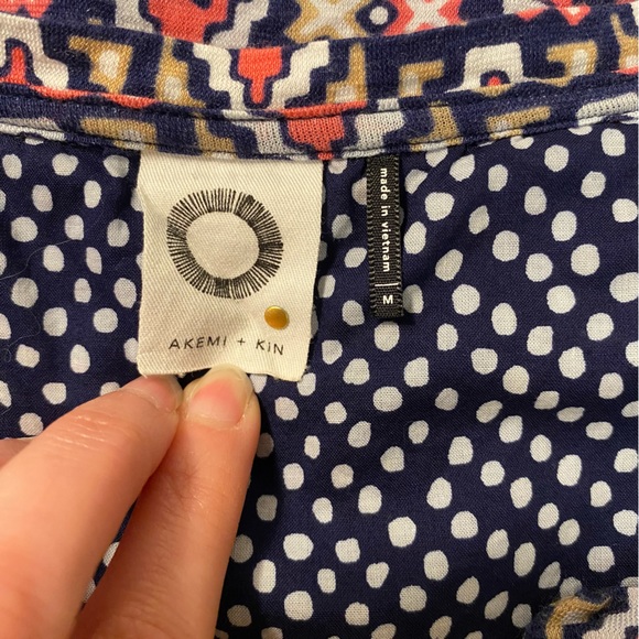 Akemi + Kin Anthropologie Galapa Print Asymmetrical Sleeveless Blouse - Picture 9 of 11